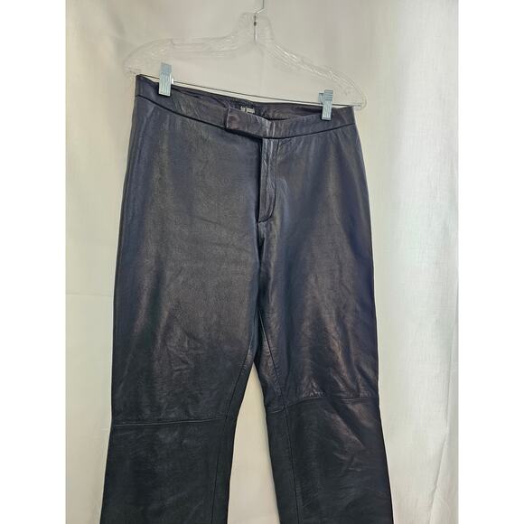 For Joseph Leather Pants Black Straight size 8 - Picture 2 of 9